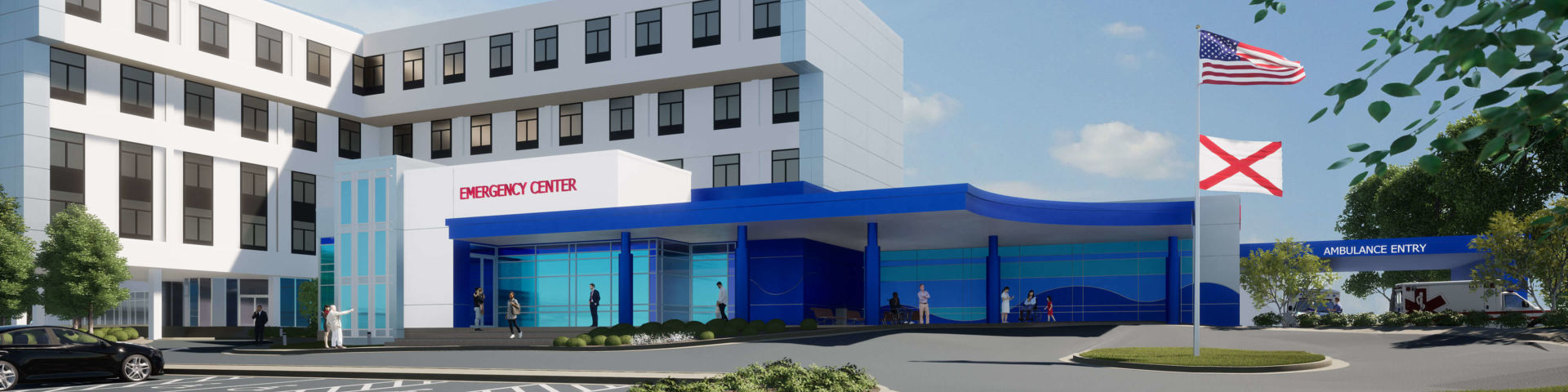 Rendering of the expanded Pediatric Emergency Center at USA Health Children's & Women's Hospital